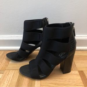 Circus Sam Edelman Nina Heels Scuba Black Sandals 7.5